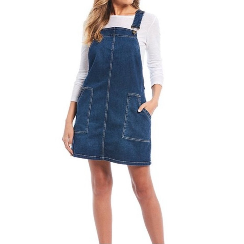 COPPER KEY Contemporary Denim
Pinafore Dress NWT